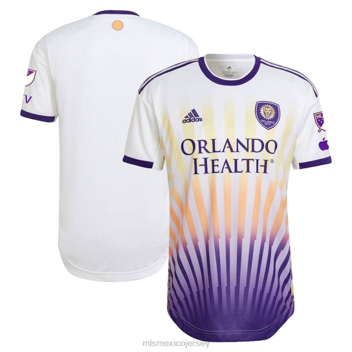 MLS Jerseys jerseyhombres orlando city sc adidas blanco 2023 the sunshine kit camiseta auténtica BJDD468