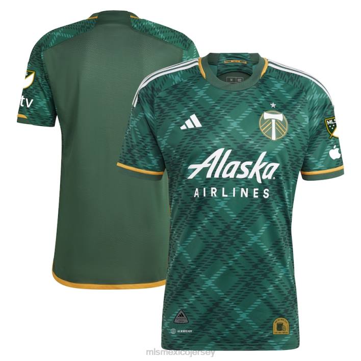 MLS Jerseys jerseyhombres camiseta portland Timbers adidas verde 2023 portland plaid kit auténtica BJDD30