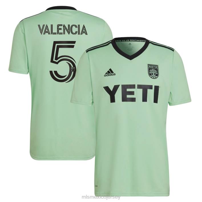 MLS Jerseys jerseyhombres austin fc jhojan valencia adidas mint 2022 the sentimiento kit réplica de camiseta del jugador BJDD1403
