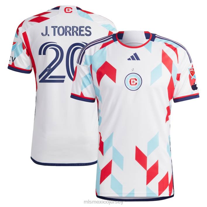 MLS Jerseys jerseyhombres chicago fire jairo torres adidas blanco 2023 un kit para todos camiseta de jugador auténtica BJDD1299