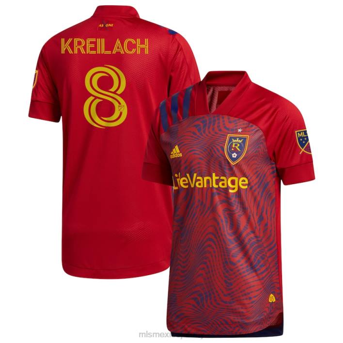 MLS Jerseys jerseyhombres camiseta real salt lake damir kreilach adidas roja 2020 primaria auténtica BJDD1261