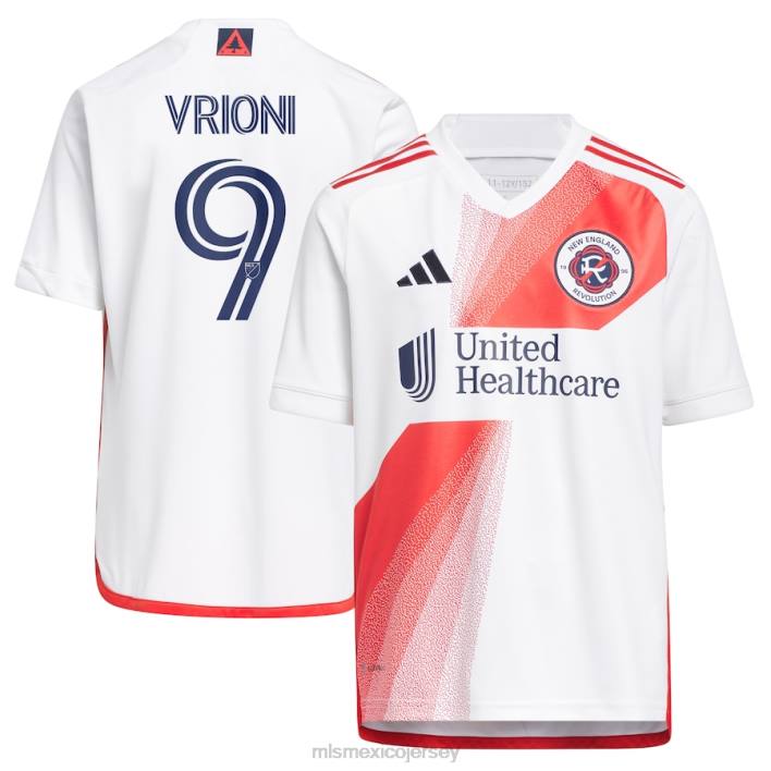 MLS Jerseys jerseyniños revolución de nueva inglaterra giacomo vrioni camiseta réplica adidas blanca 2023 defiance BJDD1131