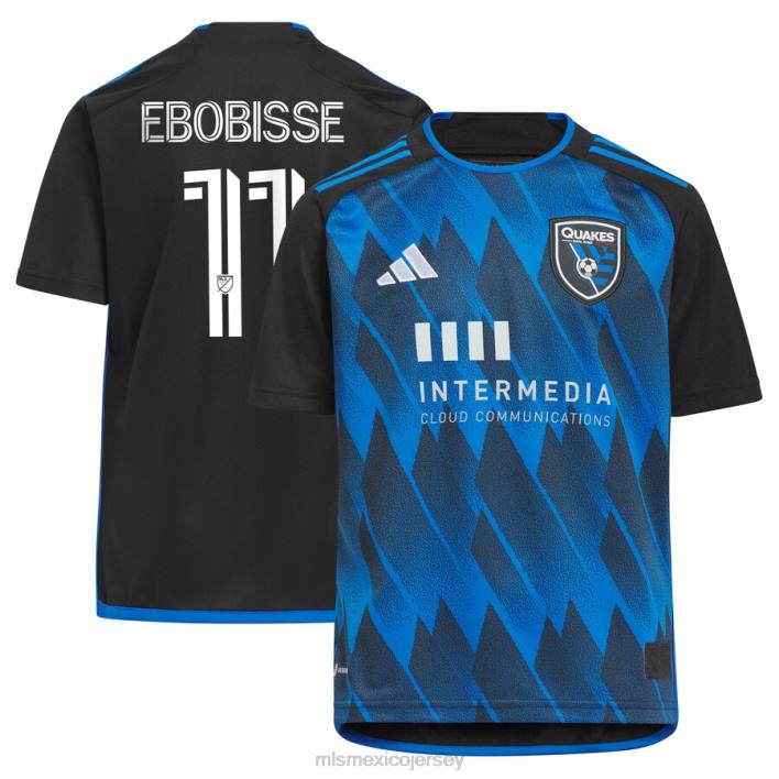 MLS Jerseys jerseyniños terremotos de san josé jeremy ebobisse adidas azul 2023 camiseta de falla activa réplica de camiseta BJDD788